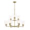 Designers Fountain Westin 9 Light Modern Brushed Gold with Clear Glass Shades Chandelier For Dining Rooms 95789-BG - alternate 1